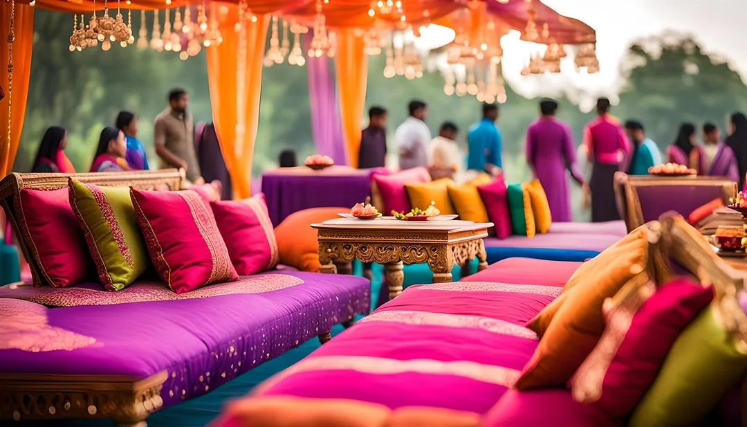 Wedding celebration under city lights in the UAE