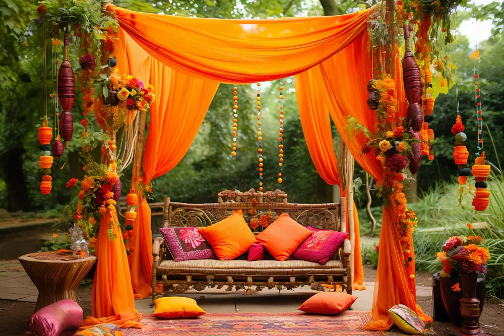 Golden hour wedding styling in the UAE